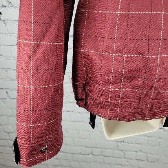 Burton Red Check Dryride Faux Fur Lined Insulated Dream Jacket Size Small S - Picture 13 of 16